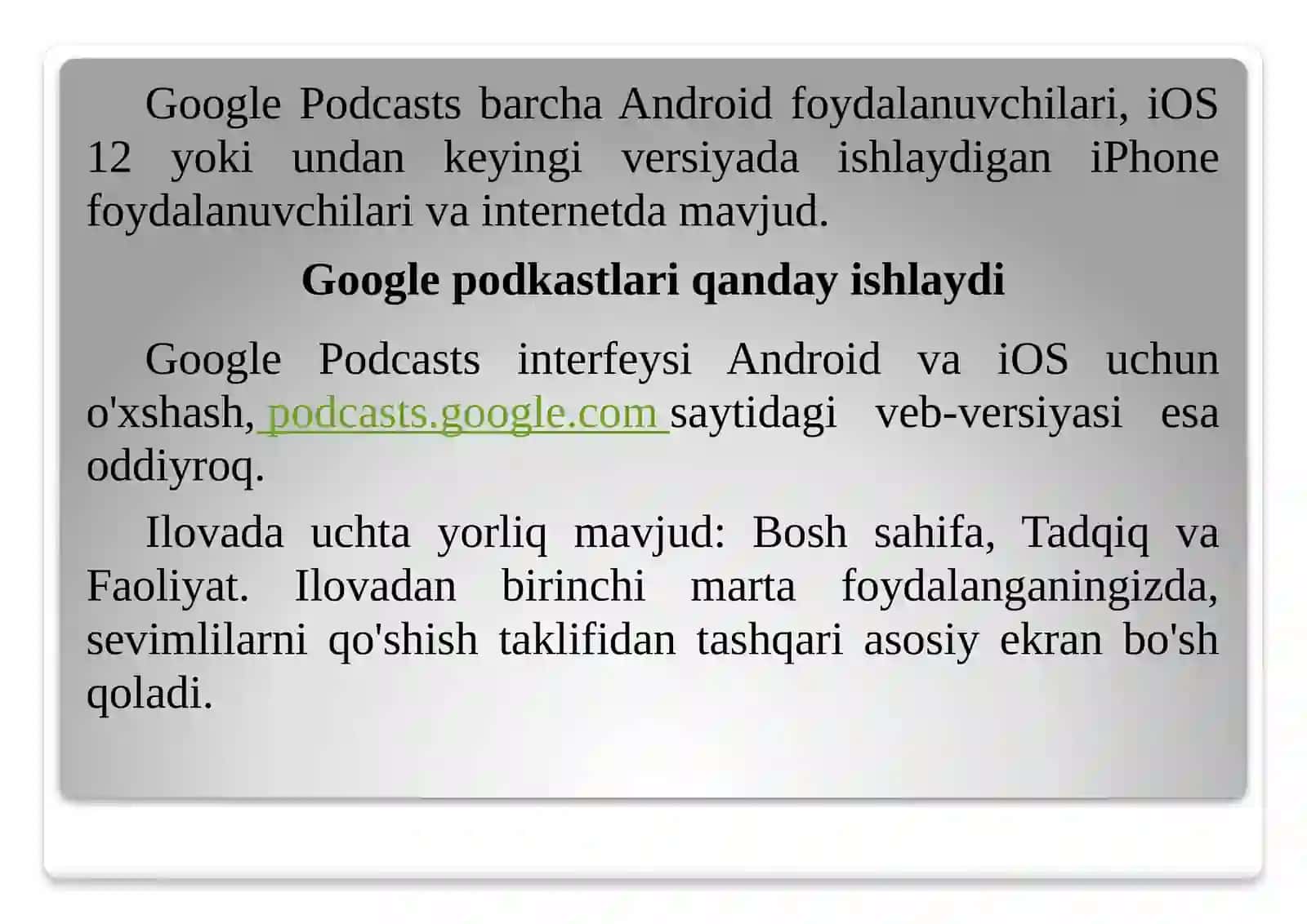 Google Podcastslar 3