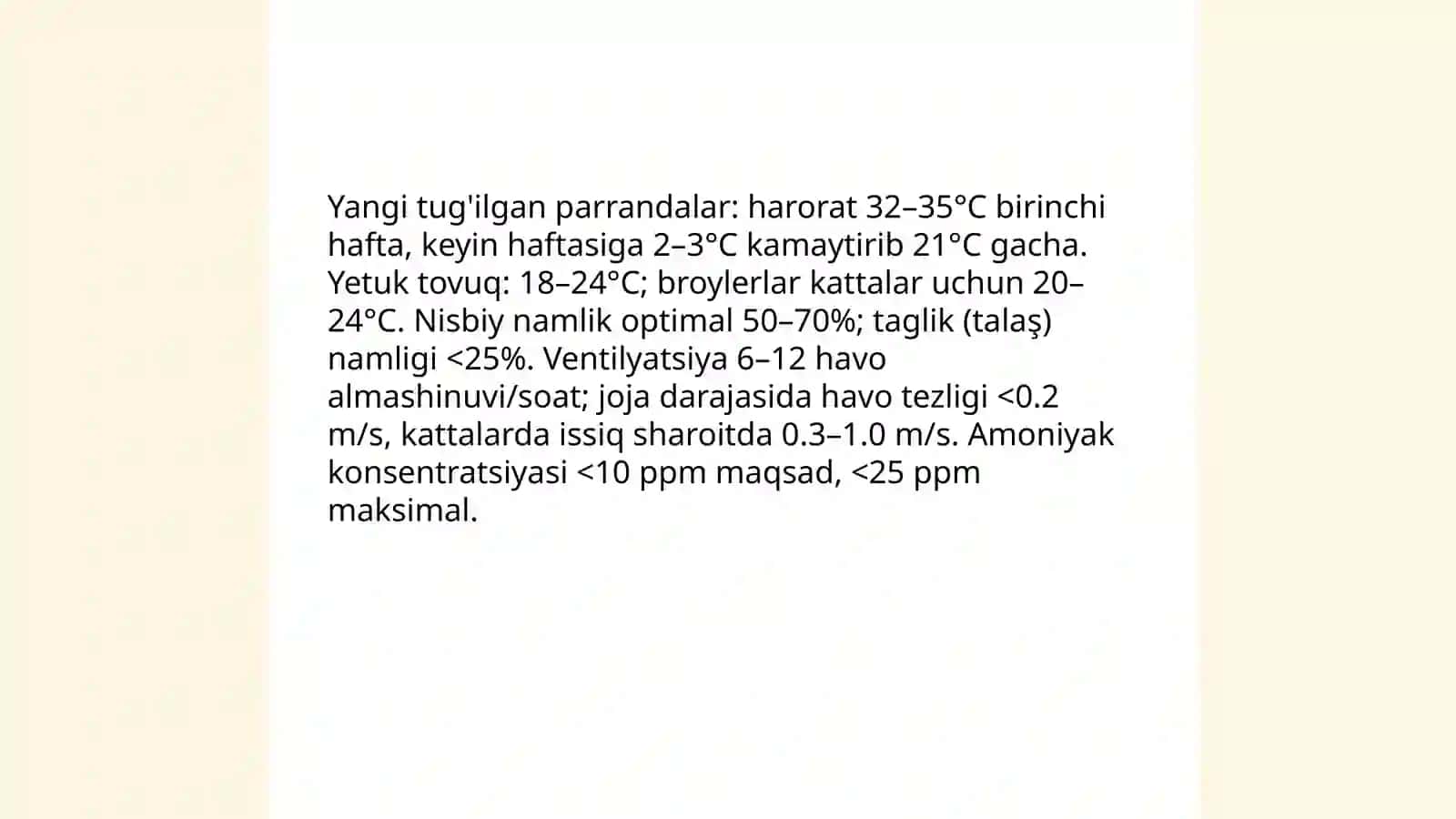 Parandalarni parvarish qilish va ularning sutkalik oziq- ovqatlari 3
