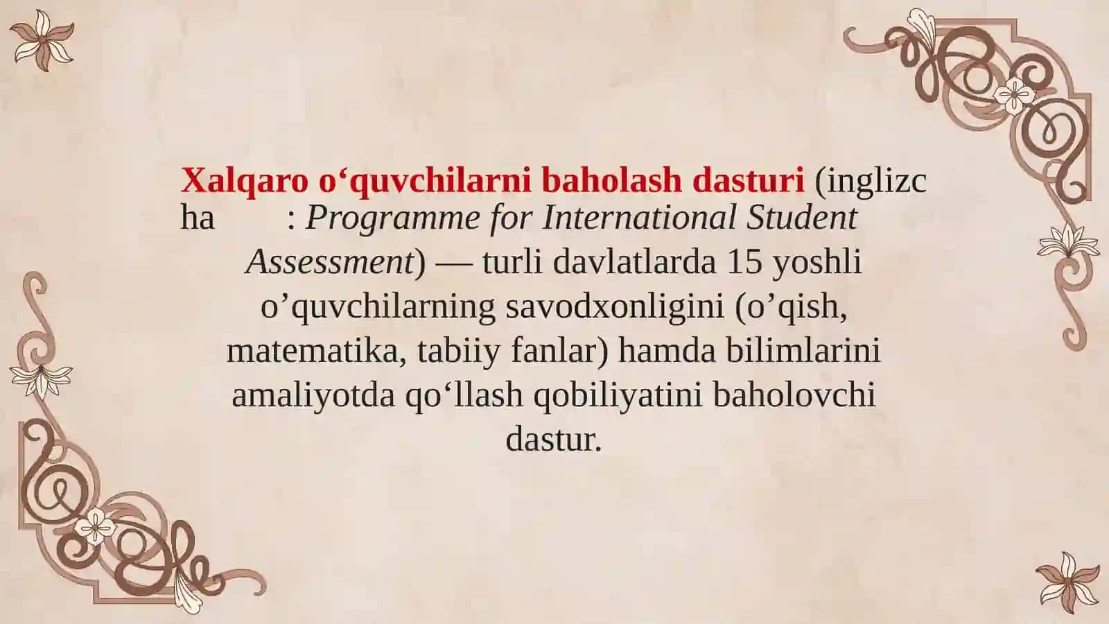 Xalqarooʻquvchilarnibaholashdasturi 3