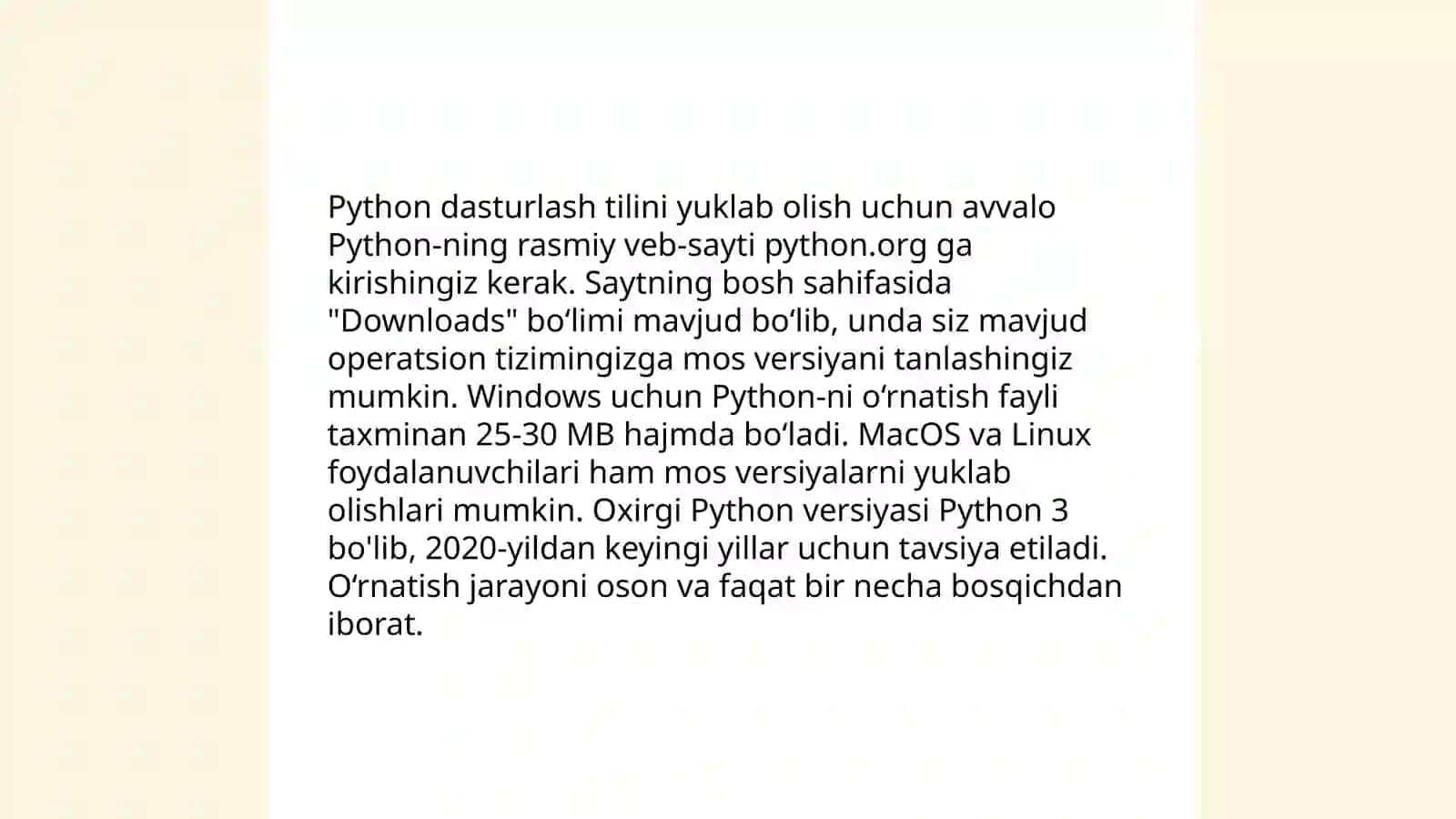 Python dasturlash tilini o‘rnatish va sozlash 3