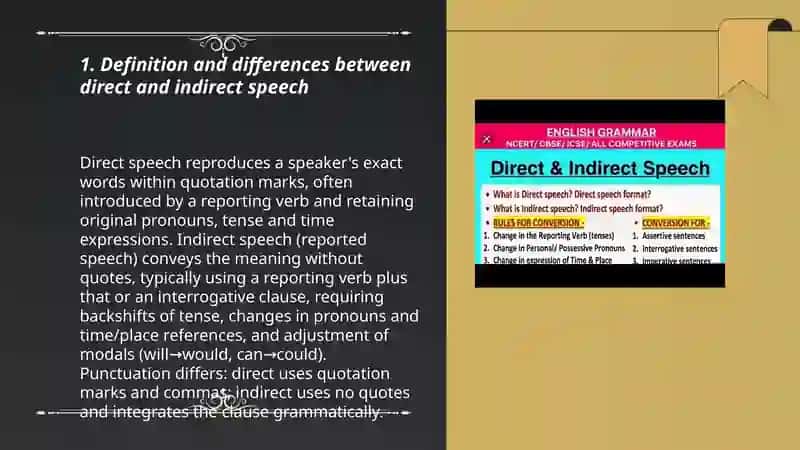 Direct and indirect speech 3