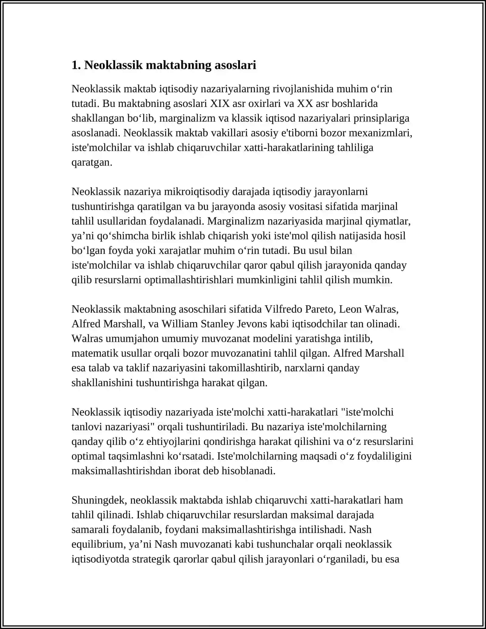 NEOKLASSIK MAKTAB VA NEOLIBERALIZMNING EVOLYUTSIYASI 3