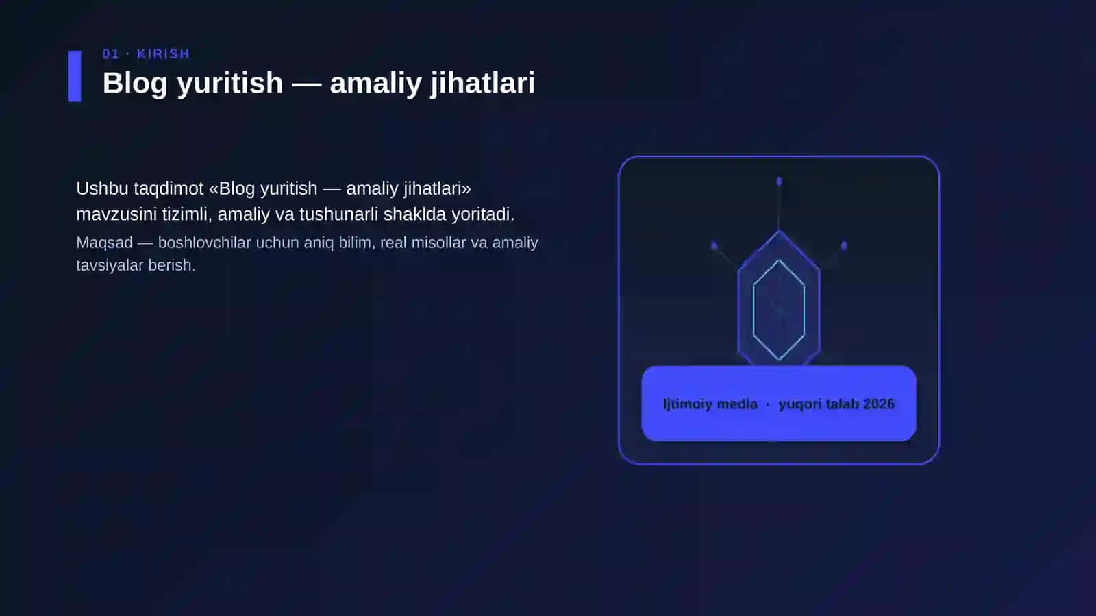 Blog yuritish — amaliy jihatlari 3