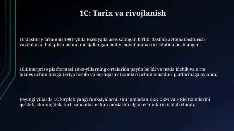 1C dasturi 3
