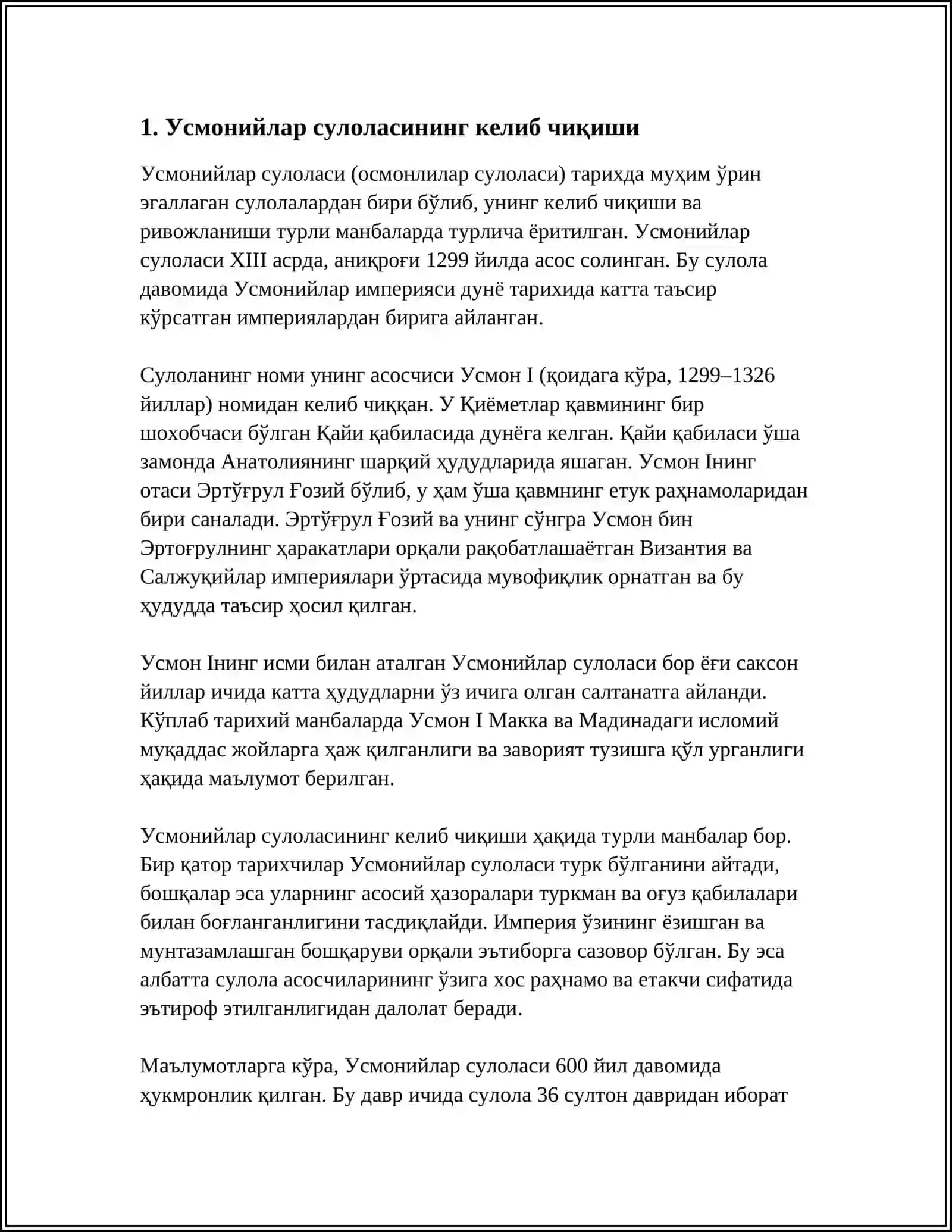 УСМОНИЙЛАР ИМПЕРИЯСИНИНГ ТАШКИЛ ТОПИШИ 3