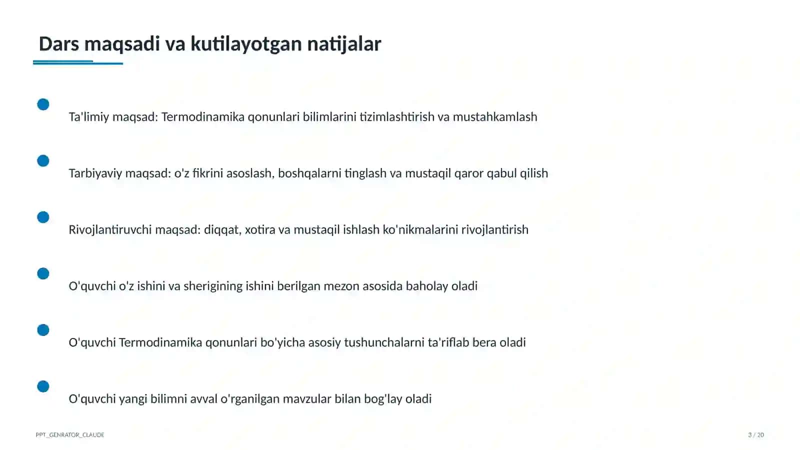 Termodinamika qonunlari (10-sinf) 3