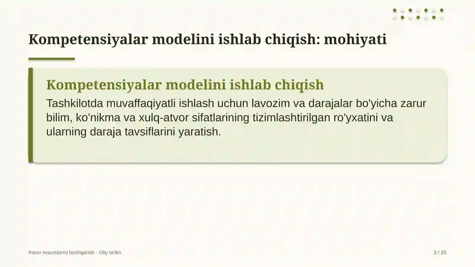 Davlat qo'riqxonalarida kompetensiyalar modelini ishlab chiqish 3