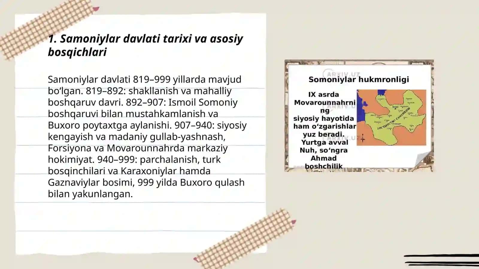 Samoniylar davlati tarixi va asosiy bosqichlari 3
