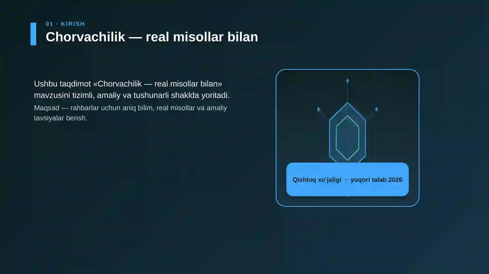 Chorvachilik — real misollar bilan 3