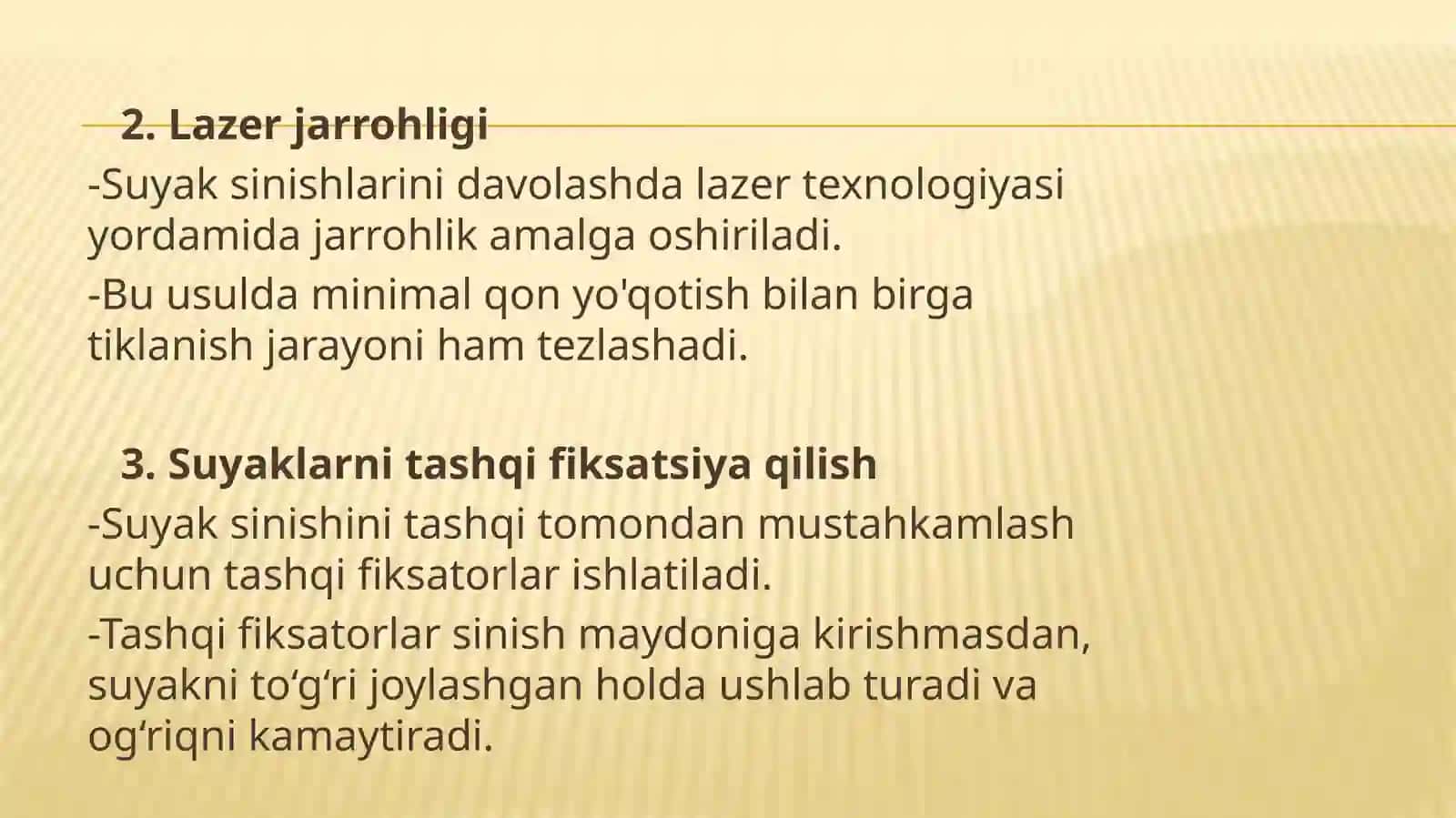 Suyak sinishlarida zamonaviy davolash usullari 3