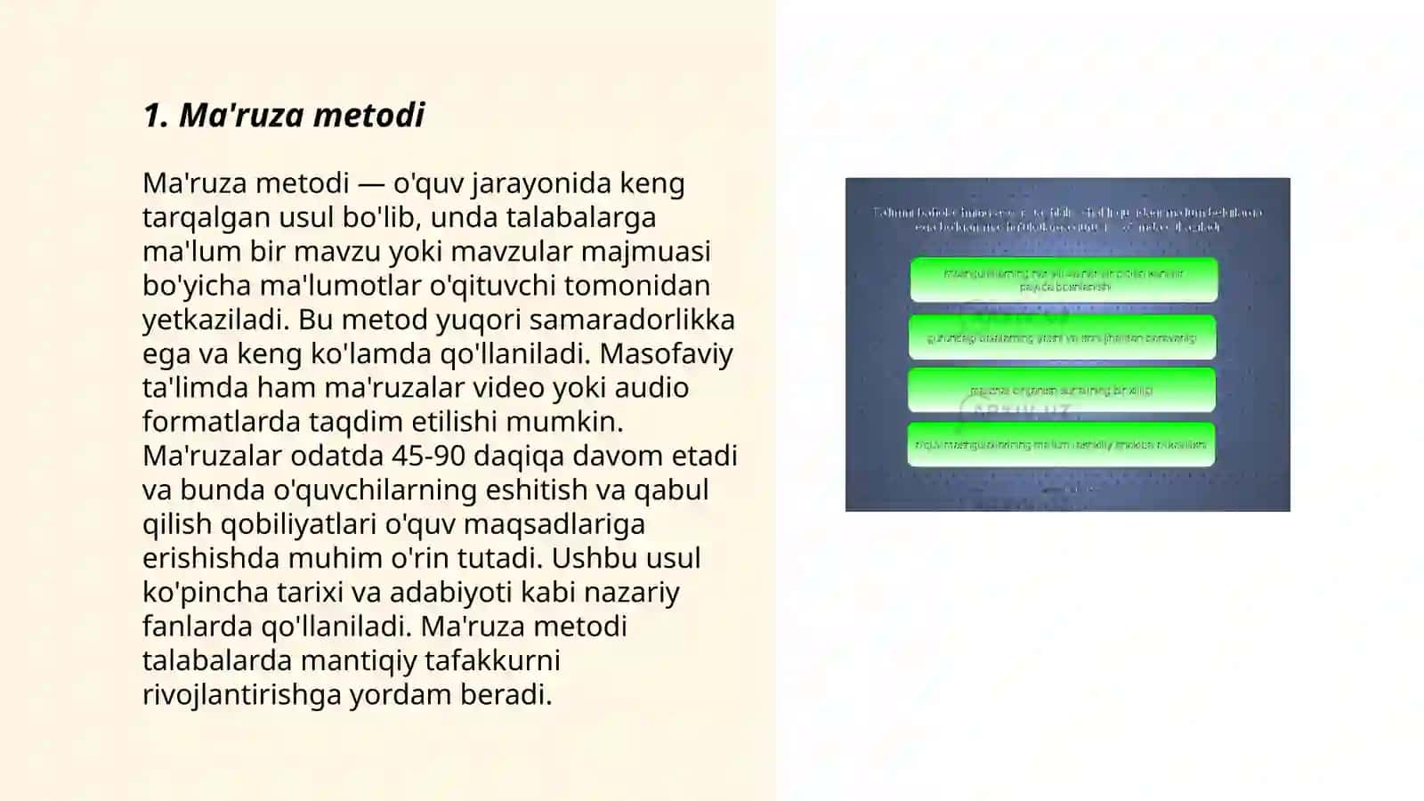 Ma'ruza metodi 3