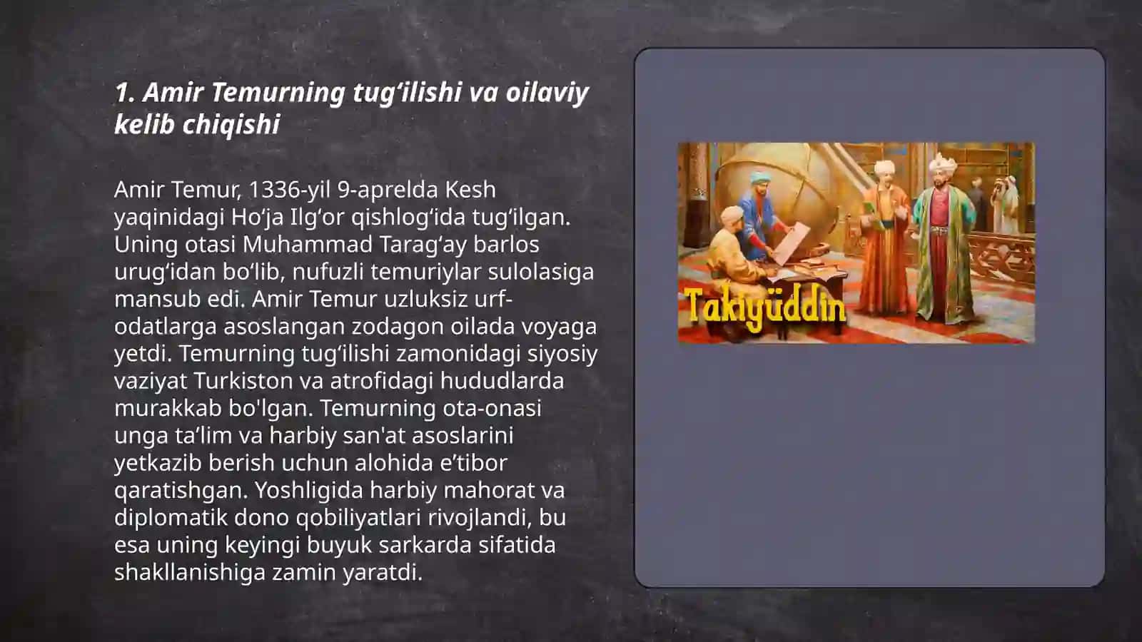 Amir Temur hayoti va ijodi 3