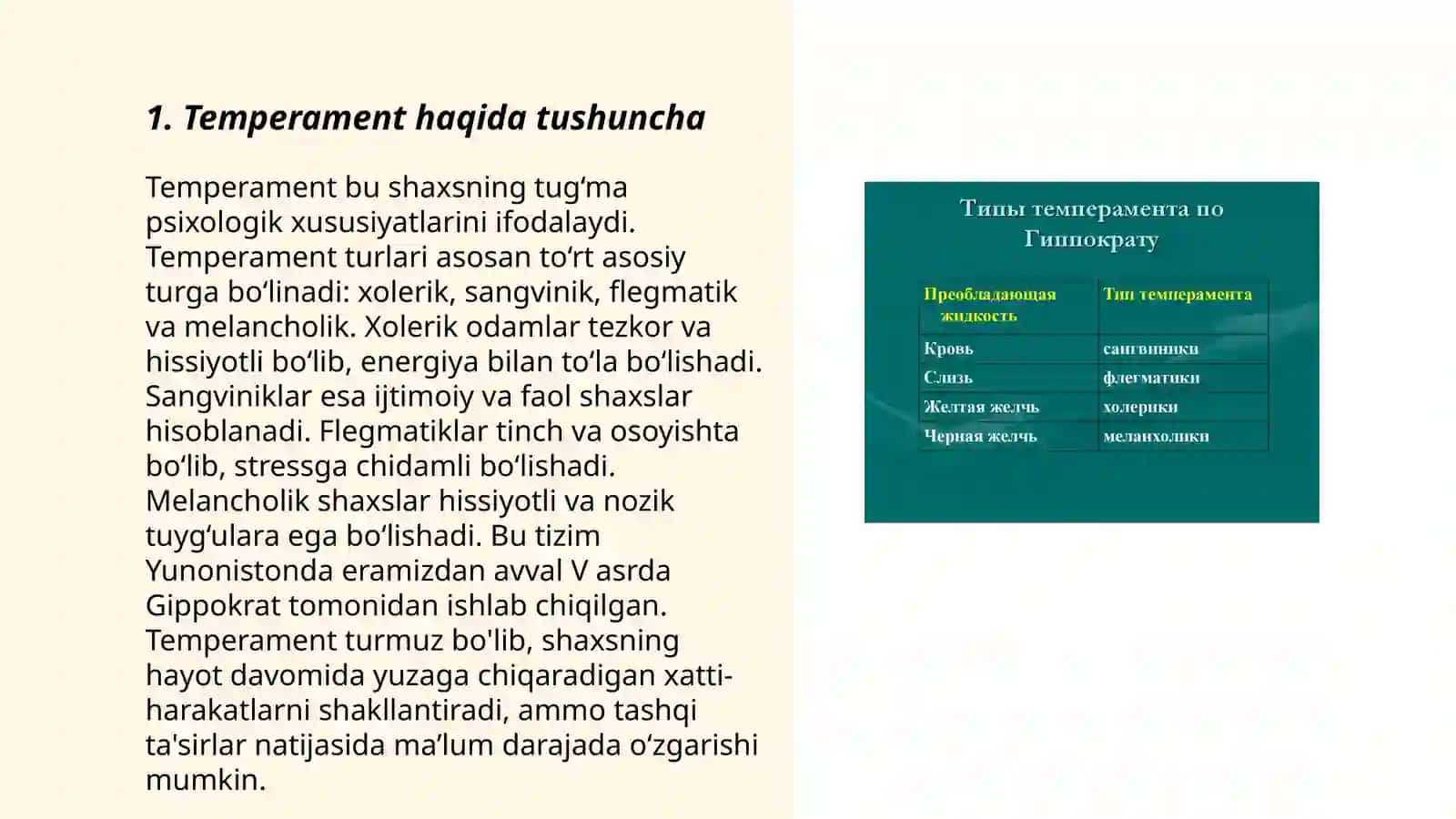 Temperament haqida 3
