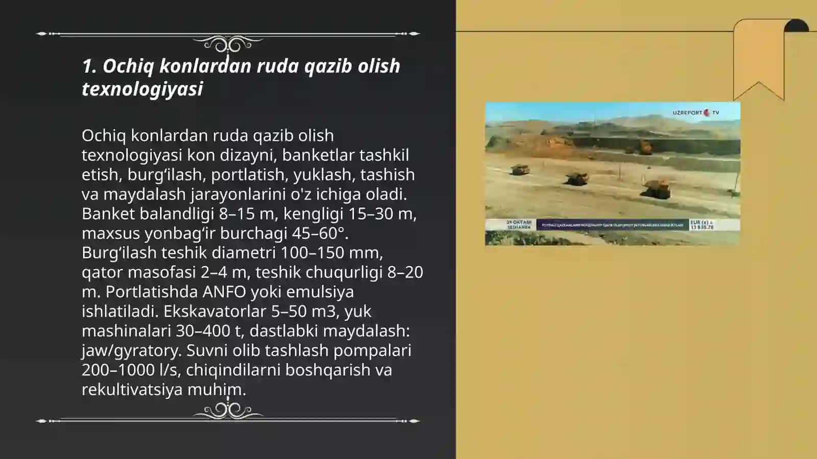 Ochiq konlardan ruda qazib olish texnologiyasi 3