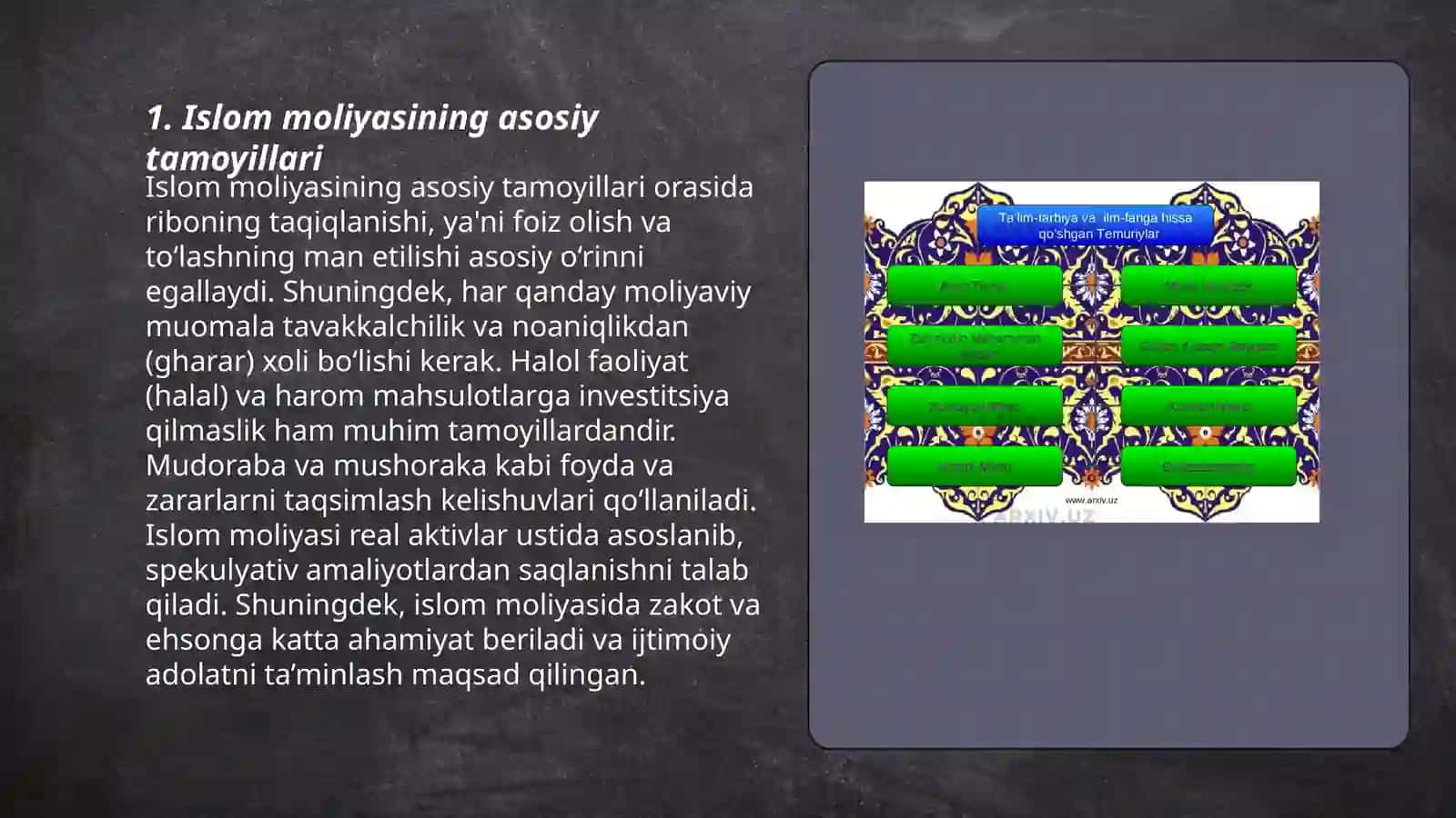 Islom moliyasi 3