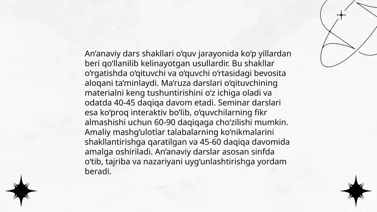 An’anaviy dars shakllari 3