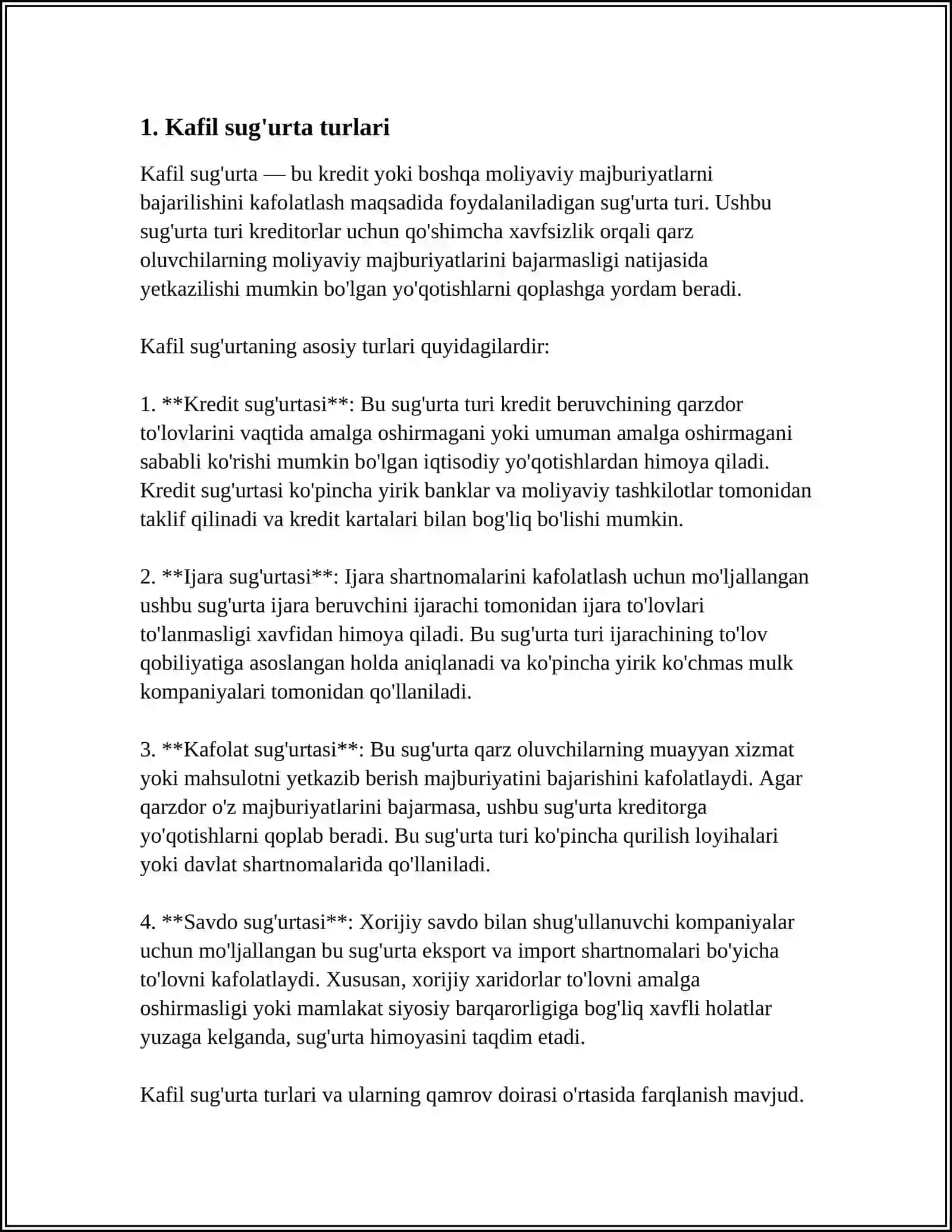 Kafil sug'urta 3