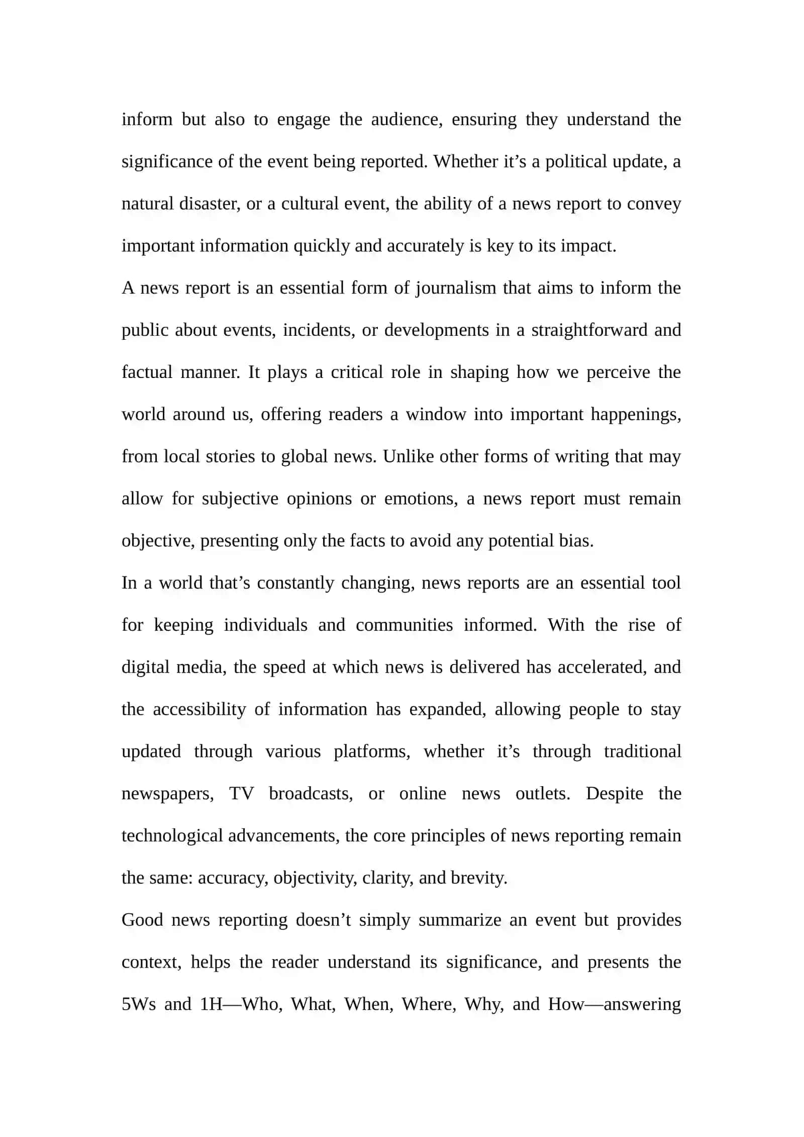 News Report Writing 3