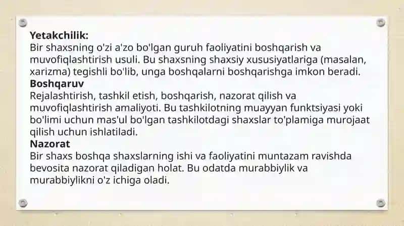 Odamlarni boshqarish 3