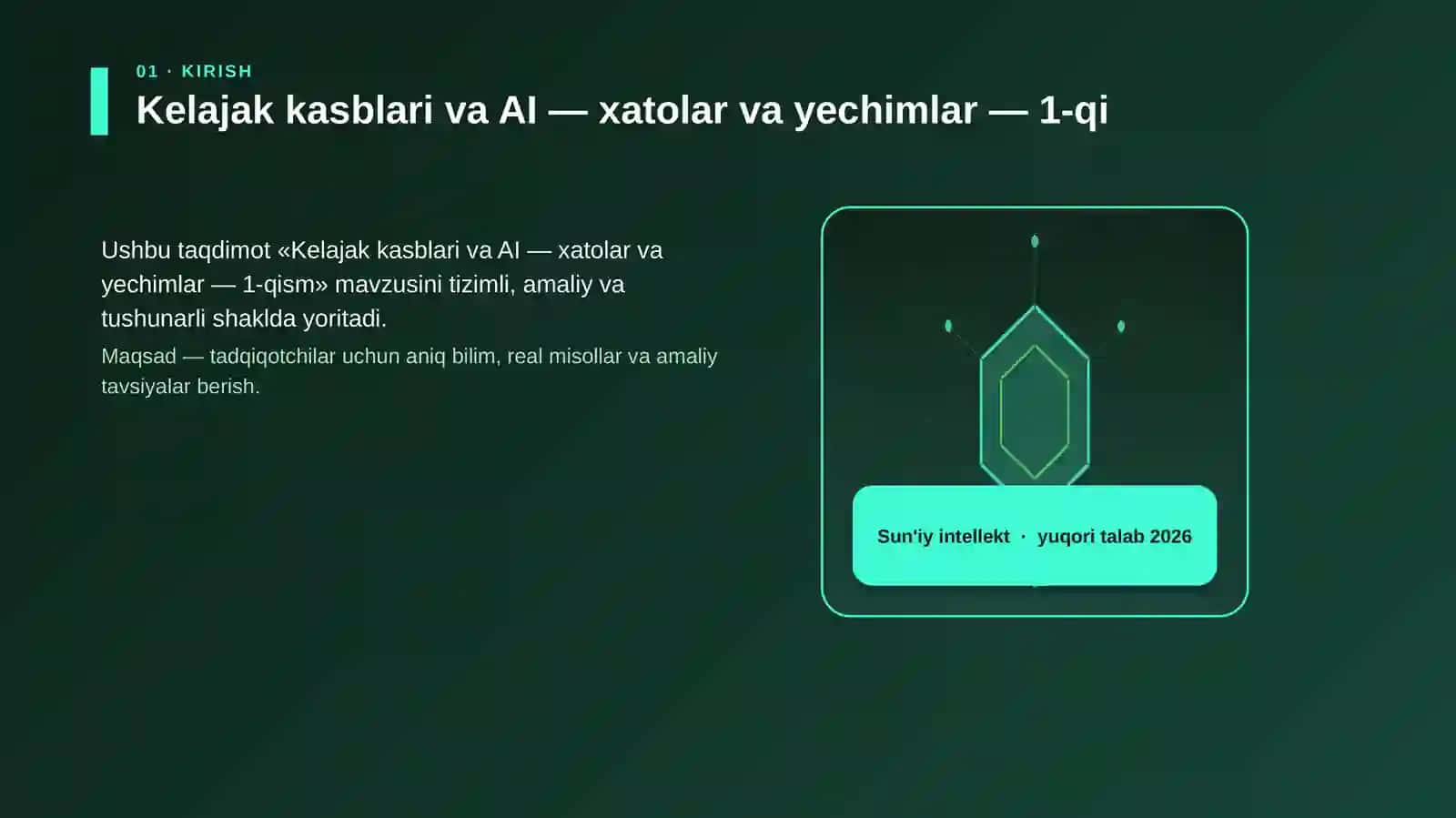 Kelajak kasblari va AI — xatolar va yechimlar — 1-qism 3