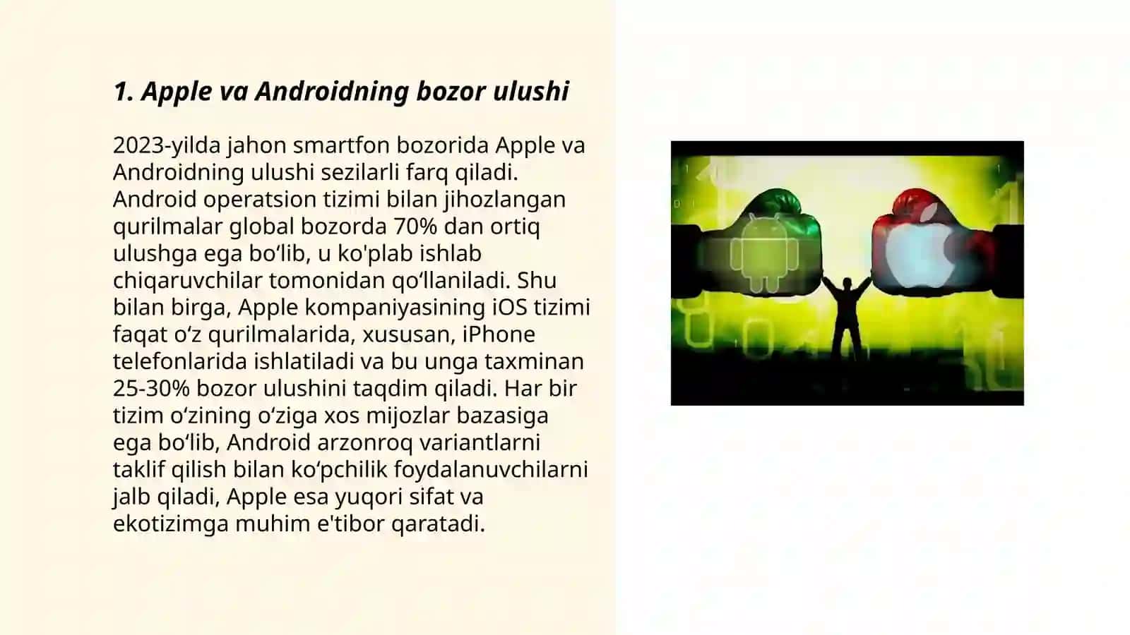 Apple va Androidning bozor ulushi 3