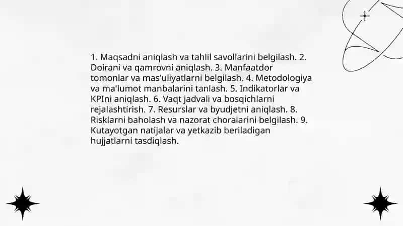 TАHLIL ISHLARINI TASHKIL ETISH VA MANBALAR BILAN 3