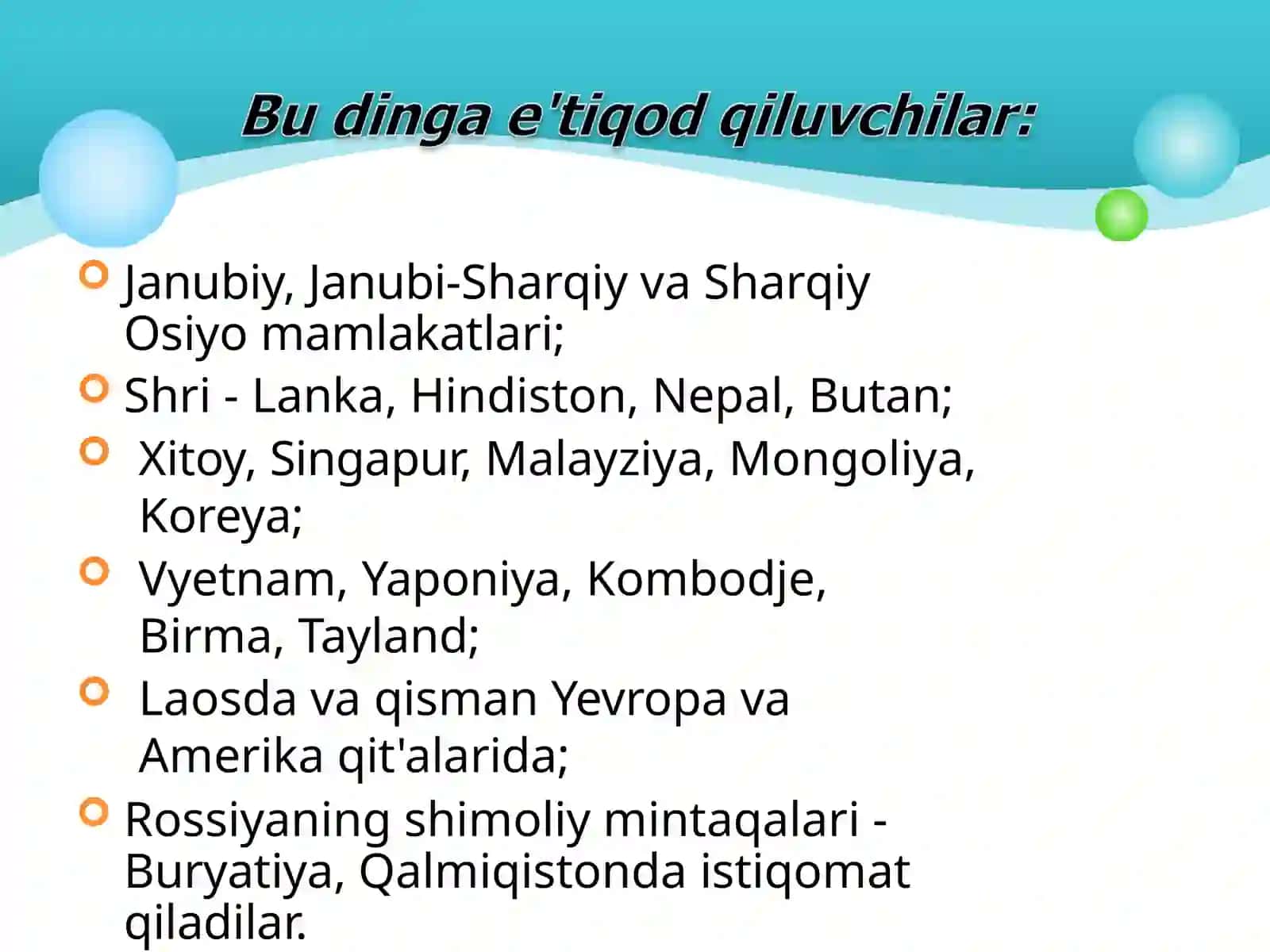 Buddaviylikning tarqalishi 3