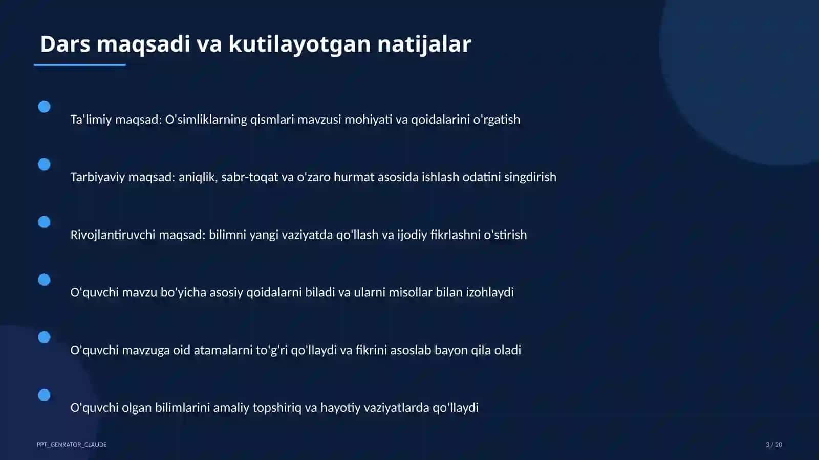 O'simliklarning qismlari (2-sinf) 3