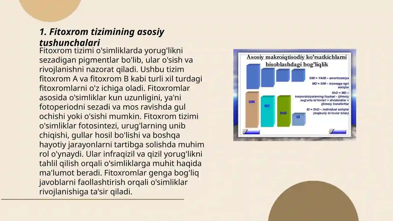 Fitoxrom tizimi va uning oʻsimliklarning oʻsishi va rivojlanishidagi oʻrni 3