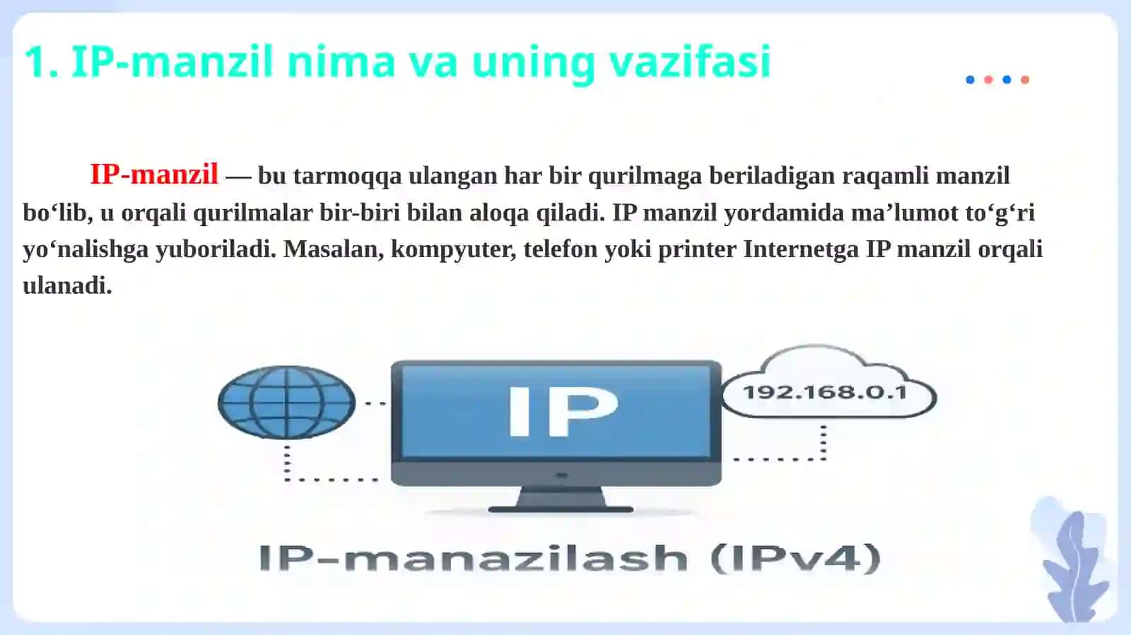 IP-manzilash (IPv4) 3