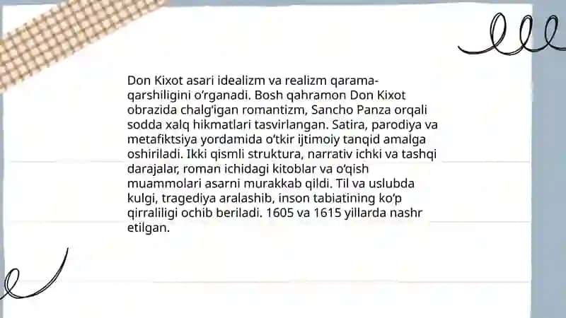 Migel de Servantes Ijodi 3
