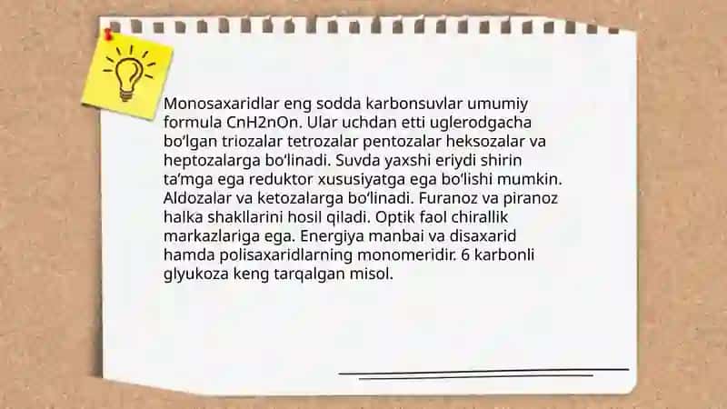 Karbonsuvlar Monosaxaridlar 3