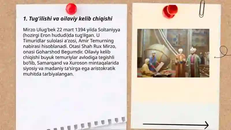 Mirzo Ulug'bek hayot yo'li 3