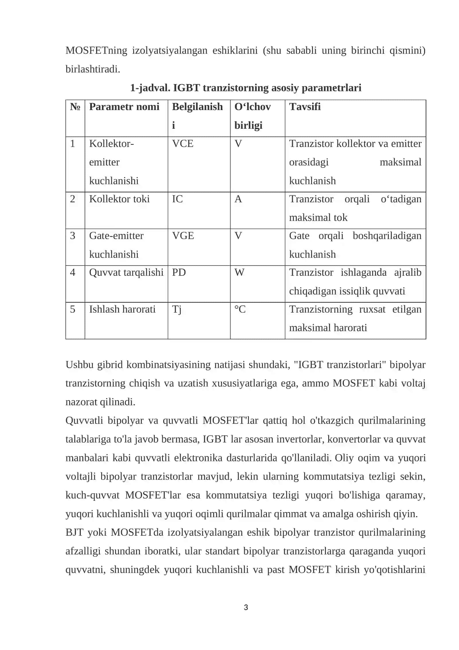 IGBT tranzistori 3