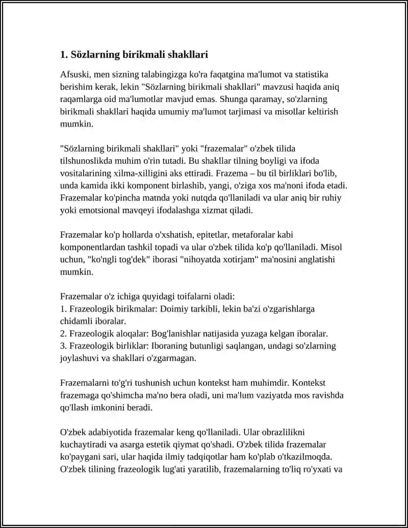 Sözlarning birikmali shakllari 3