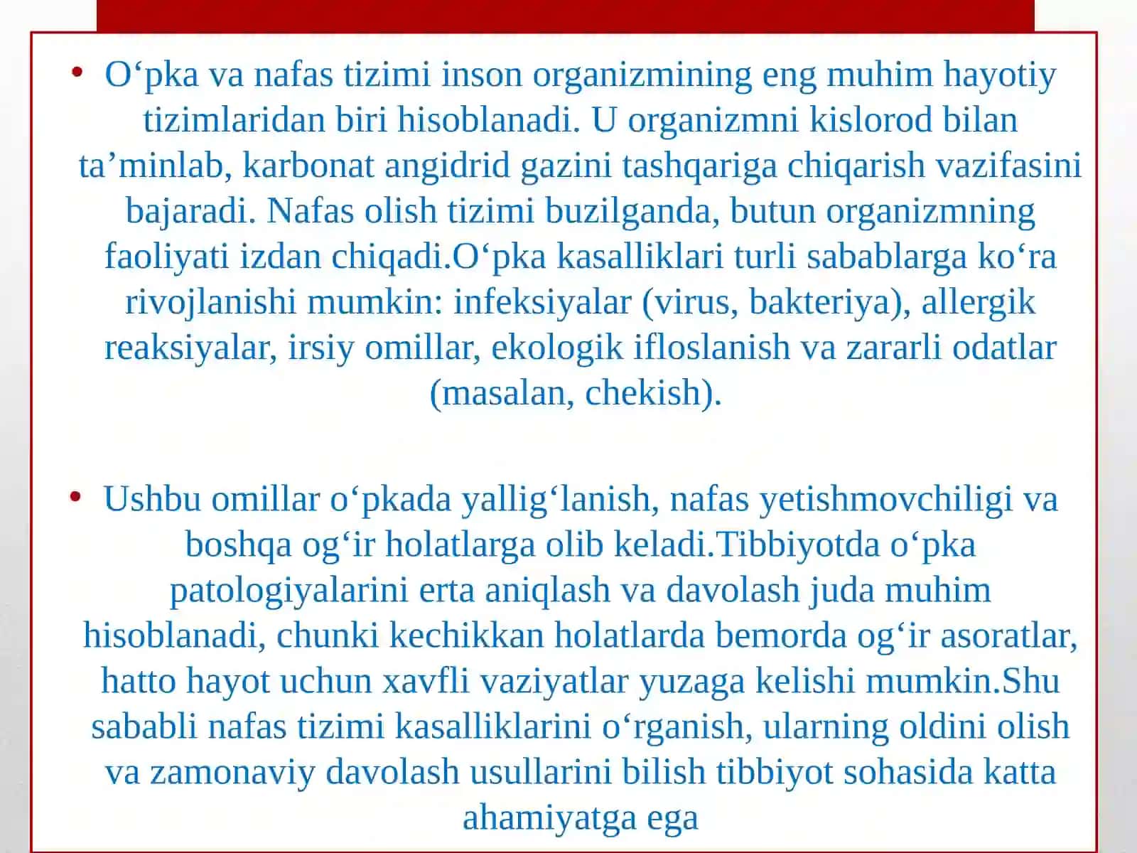O'pkapatalogikAnatomiya 3