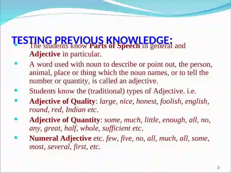 TYPES OF ADJECTIVES 3
