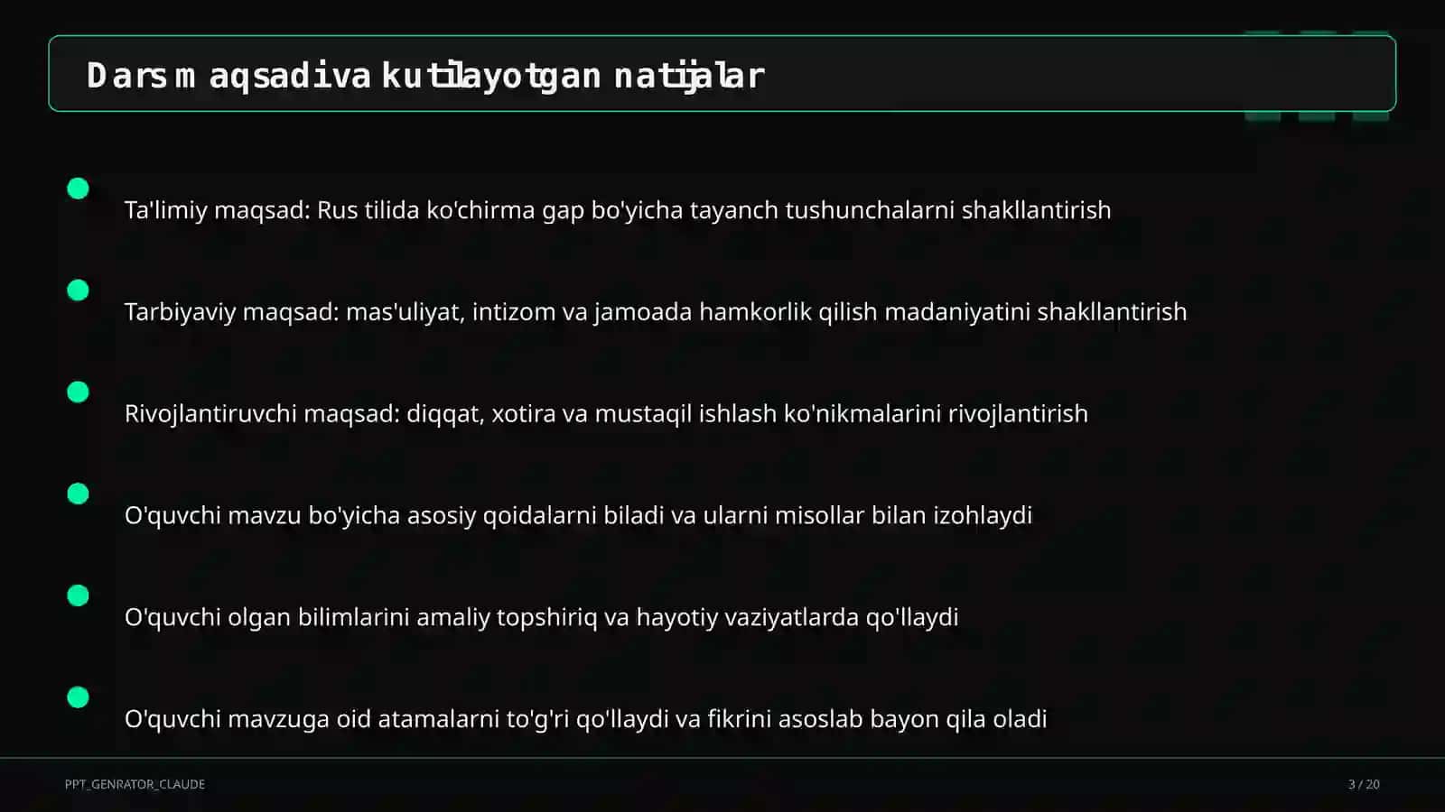 Rus tilida ko'chirma gap (9-sinf) 3