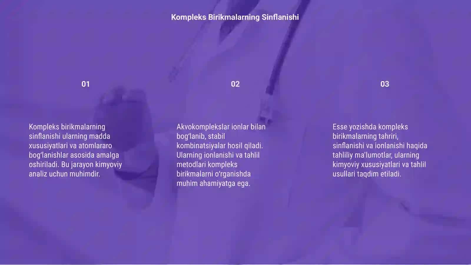 Kompleks birikmalarning sinflanishi 3