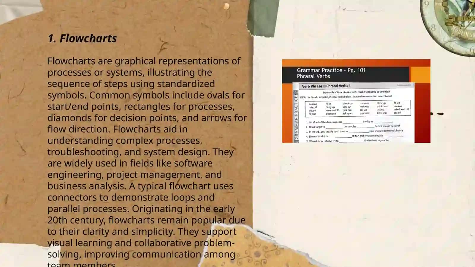 Various forms of knowledge presentation (diagrams, scripts, scenarios ) 3
