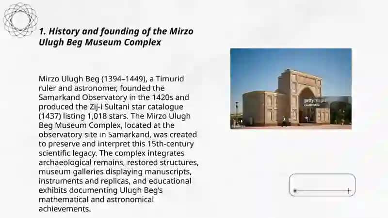 Mirzo Ulugh Beg Museum Complex 3