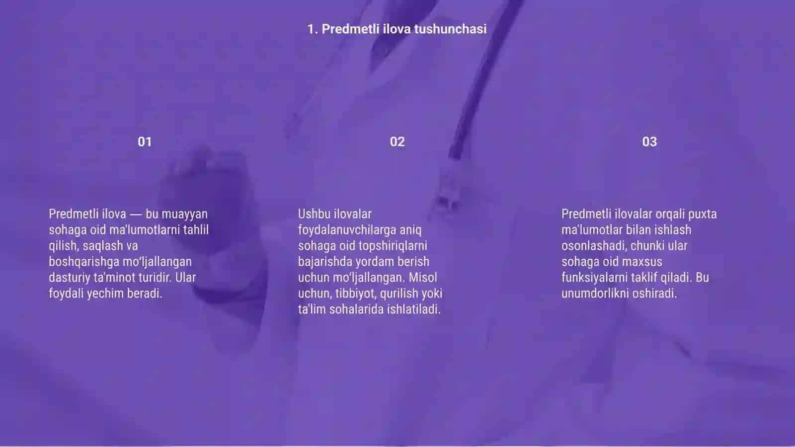 Predmetli ilova haqida ma'lumot berish 3
