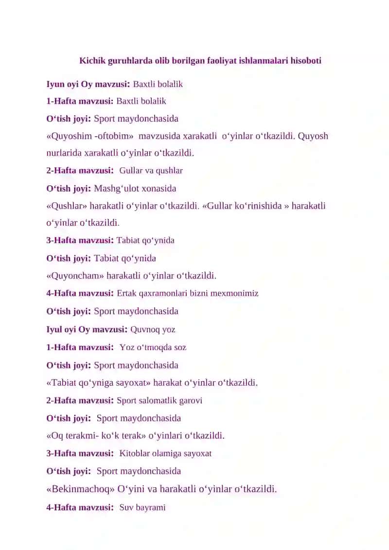 Yozgi sog‘lomlashtirish 3