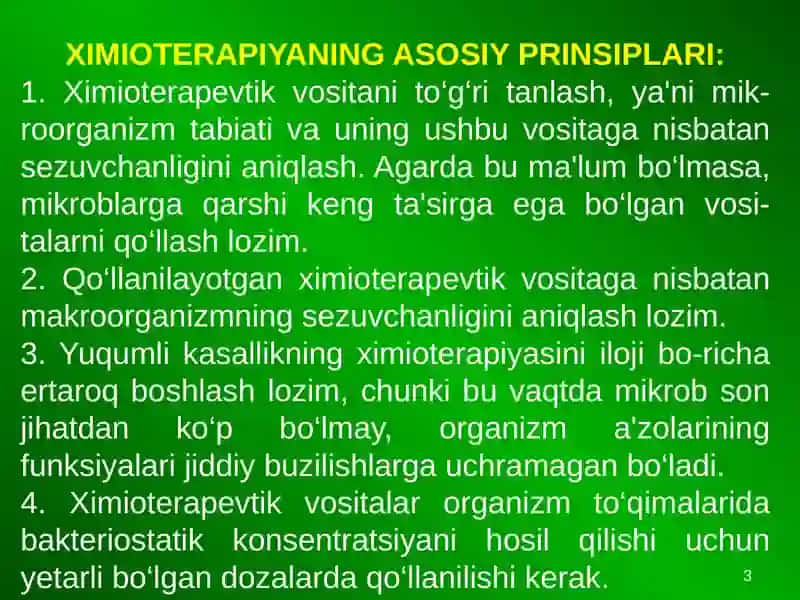 Ximioterapiya va Antibakterial Vositalar 3
