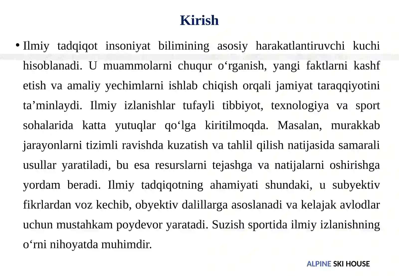 Ilmiy izlanishning asosiy bo'sqichlari—kuzatuv, so‘rov, test va tajriba 3