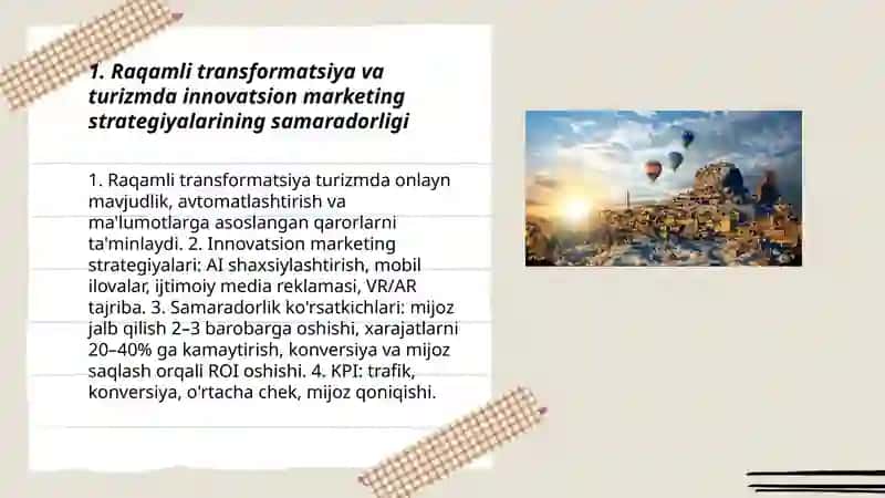 Turizmda innovatsion marketing strategiyalarini va ularning samaradorligi 3