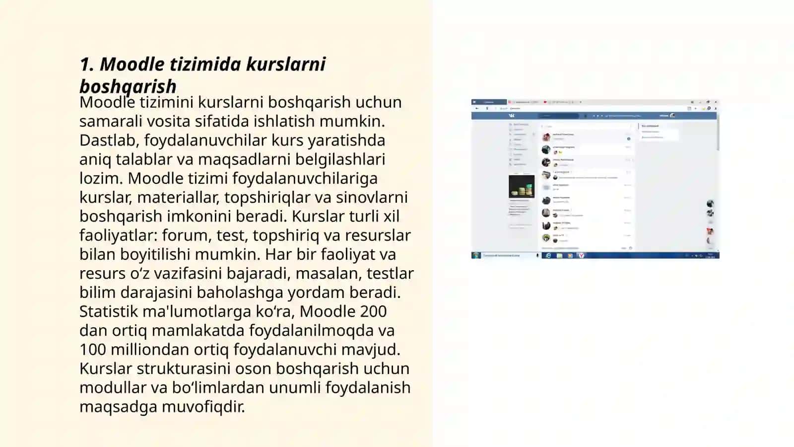 Moodle kursi boshqarish 3