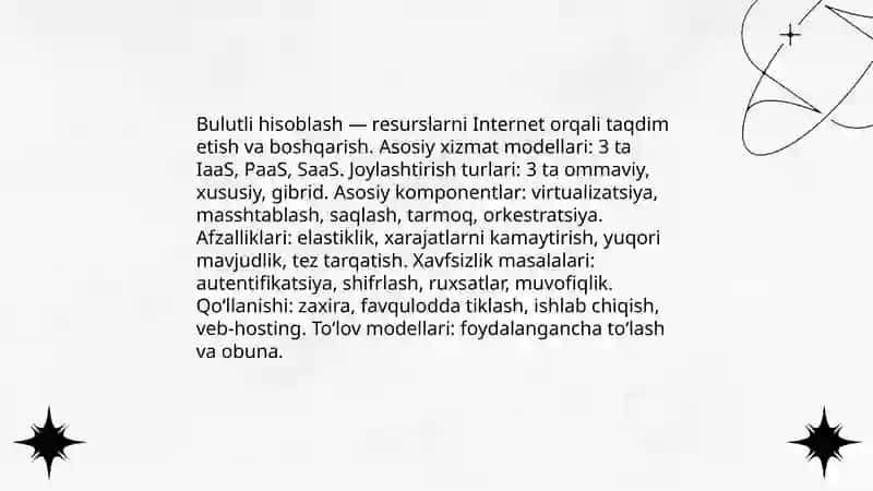 Bulutli hisoblash asoslari 3