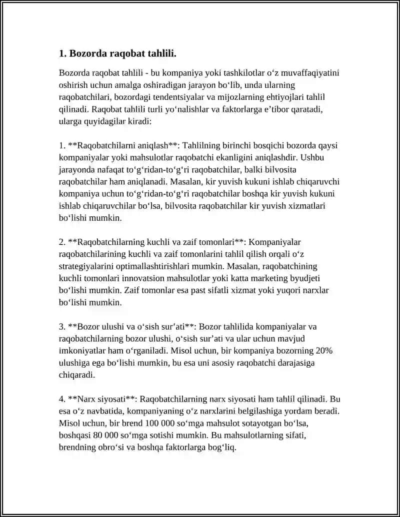 RAQOBAT USTUNLIGIGA ASOSLANGAN STRATEGIYA BILAN BOGLIQ DUNYO BOYLAB BOLGAN MUOMMOLAR 3