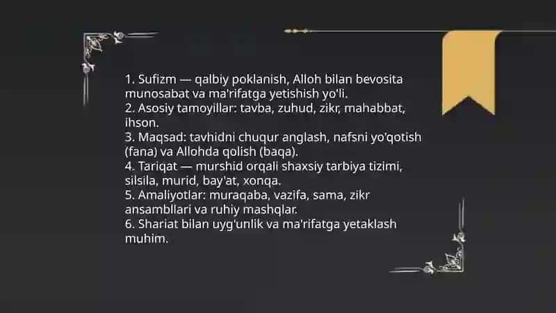 Sufizm taliymoti 3